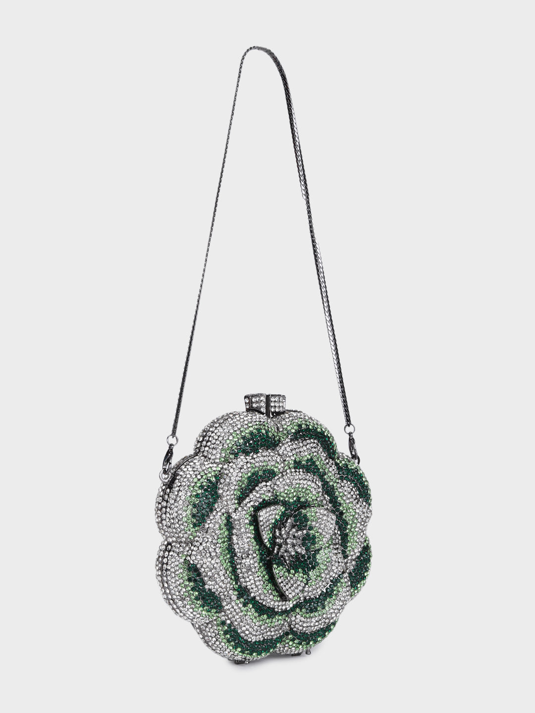Clutch Cristal Flor Peônia
