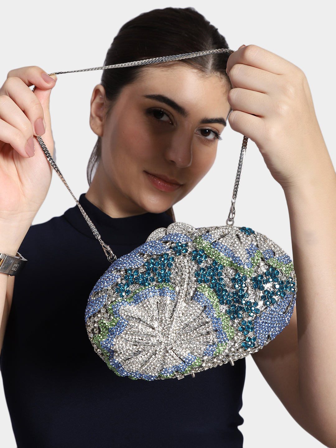Clutch Cristal Spahire