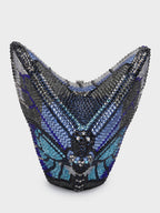 Clutch Cristal Morpho Azul/Preto