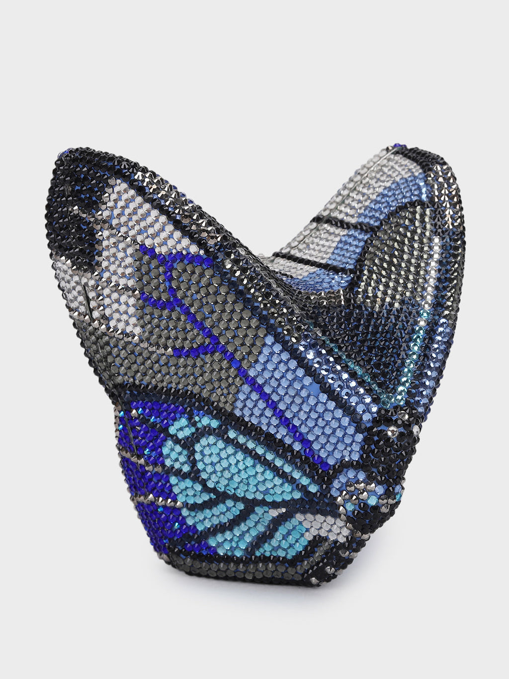 Clutch Cristal Morpho Azul/Preto