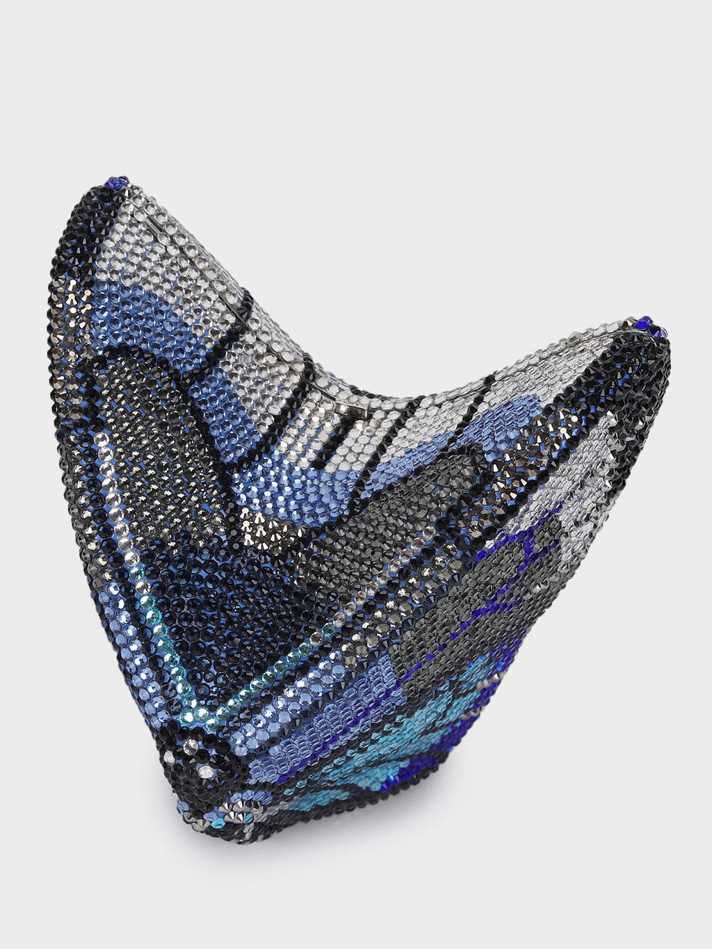 Clutch Cristal Morpho Azul/Preto