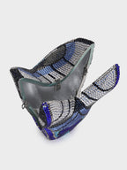Clutch Cristal Morpho Azul/Preto