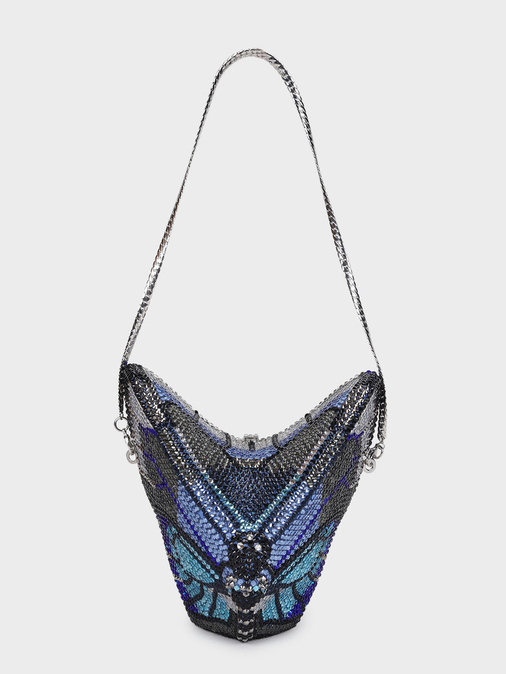 Clutch Cristal Morpho Azul/Preto