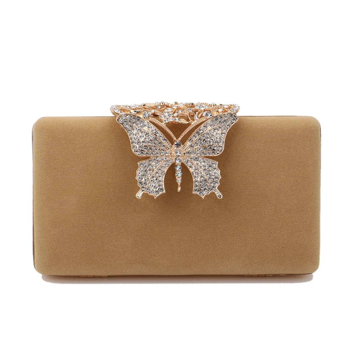 Mulheres sacos de noite borboleta ouro dia embreagem strass ombro corrente festa titular bolsas para moda senhora bolsa