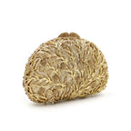 2025 venda quente dendritic cristal diamante-cravejado bolsa brilhante saco de noite dourado para mulher