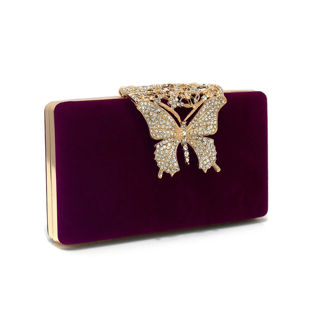 Mulheres sacos de noite borboleta ouro dia embreagem strass ombro corrente festa titular bolsas para moda senhora bolsa