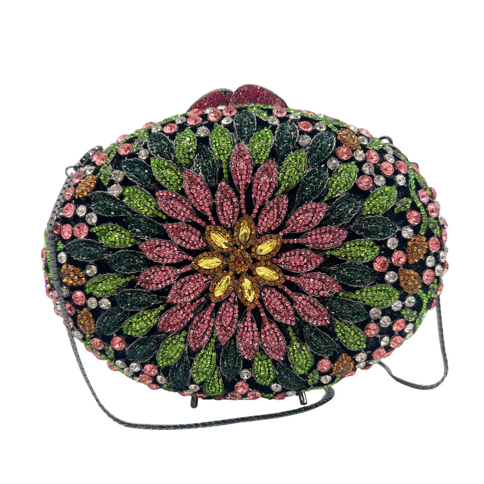 Clutch Cristal Floral Arística