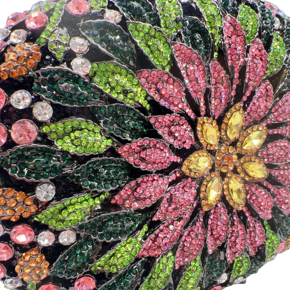 Clutch Cristal Floral Arística