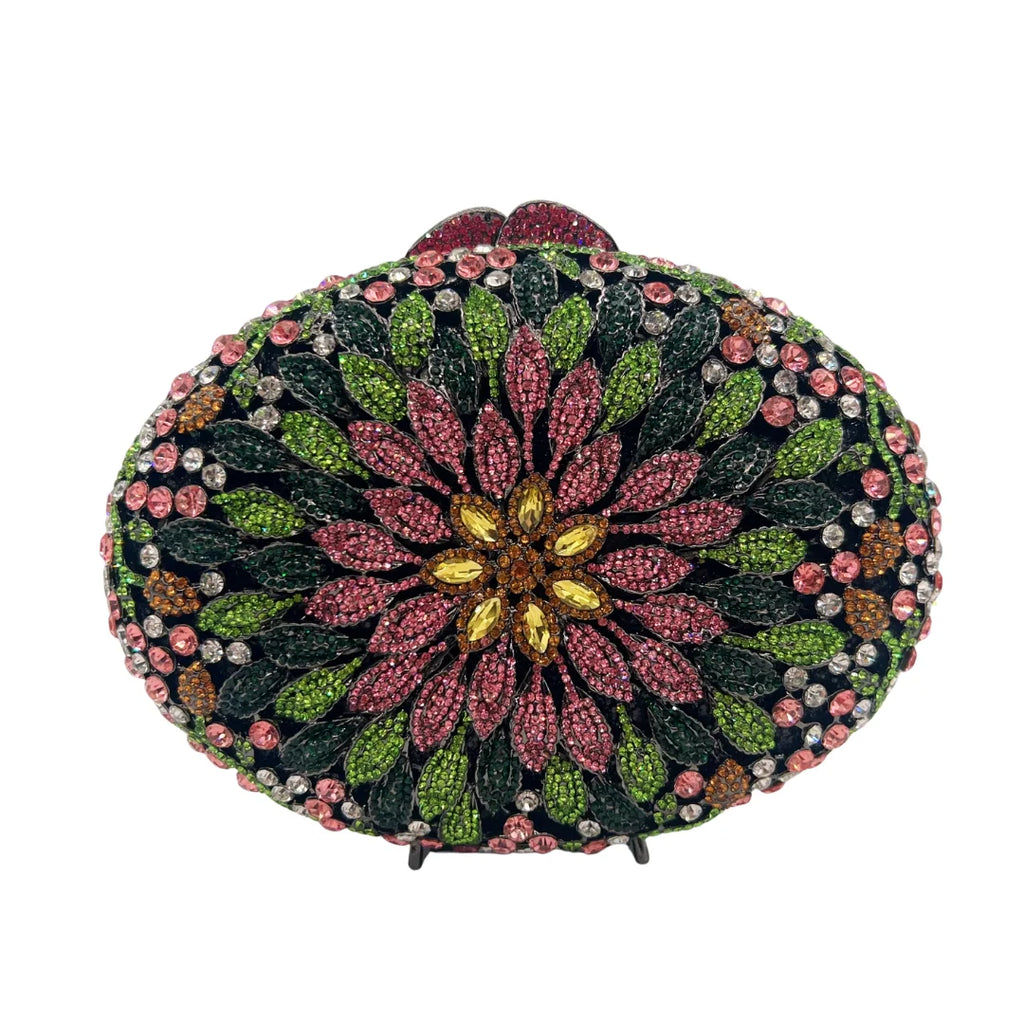 Clutch Cristal Floral Arística
