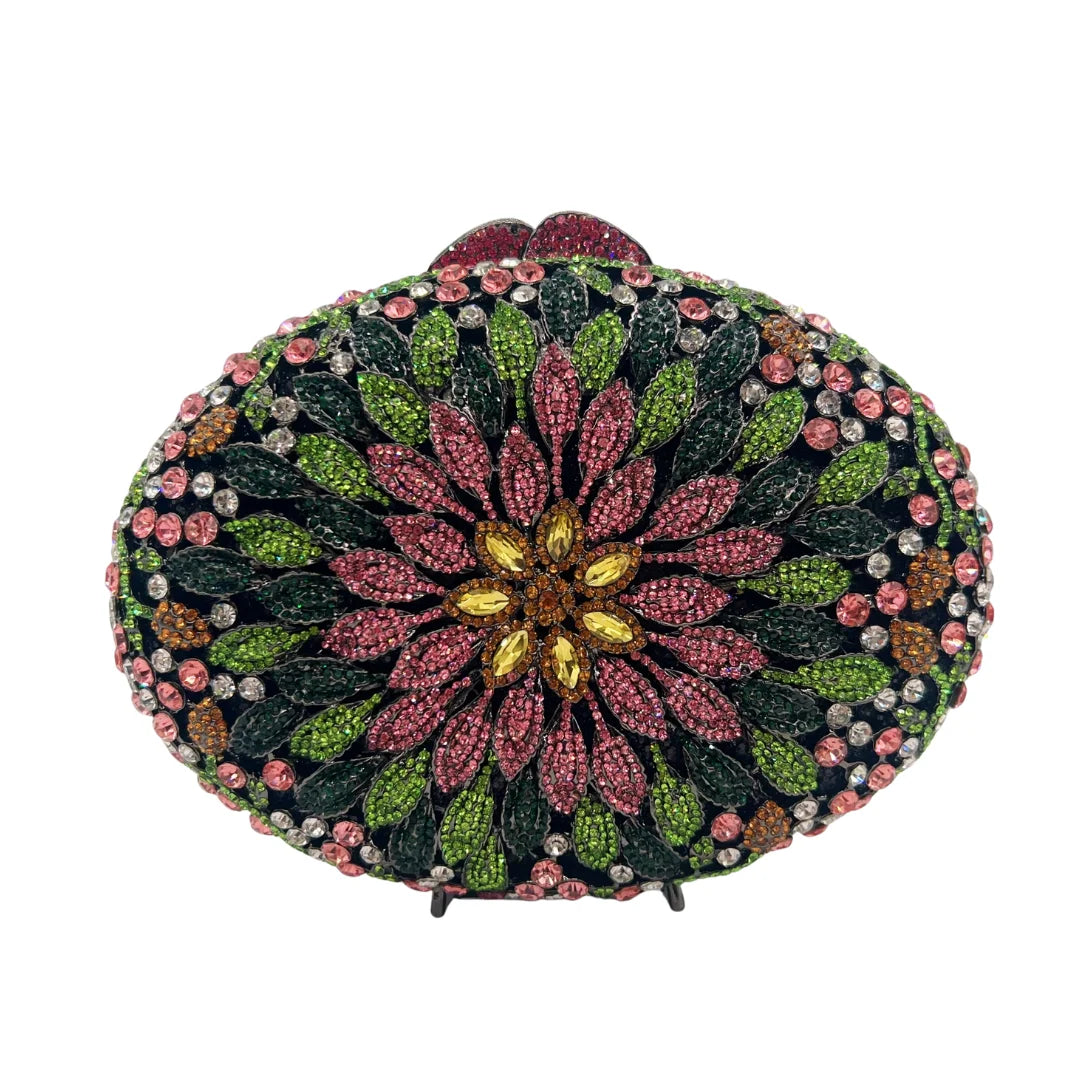 Clutch Cristal Floral Arística