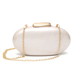 Sc marca de luxo elegante acrílico ímã fechamento embreagem bolsa em forma oval se encaixa celular design chique noiva bolsa casamento festa