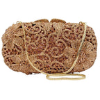 Formas de flores de luxo de alta qualidade, festas de casamento com diamantes, sacolas, bolsas de noite, embreagens de cristal