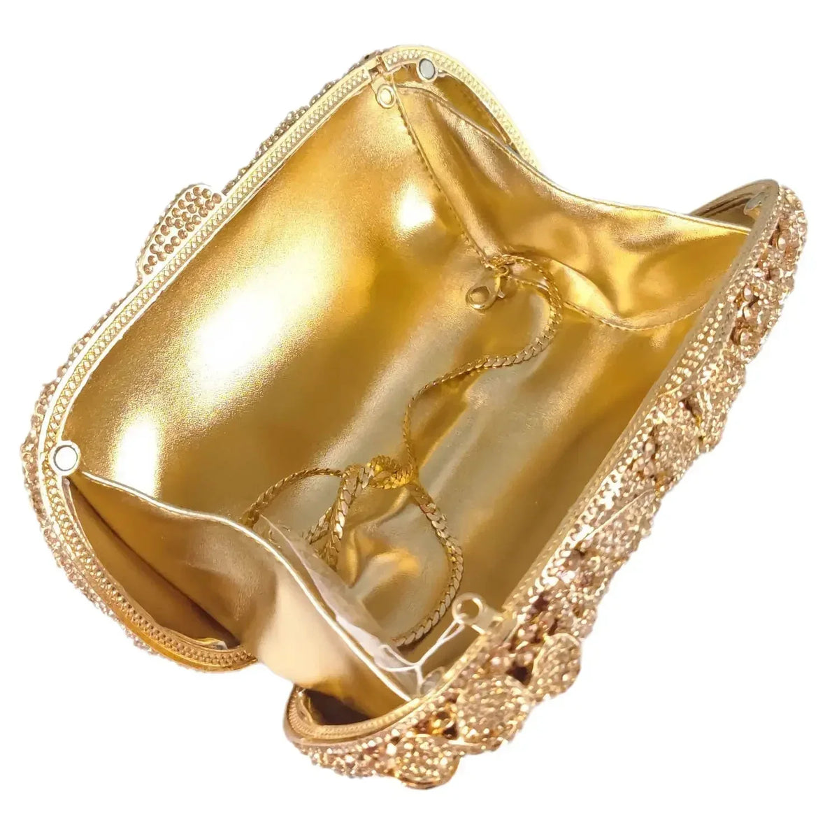 Boutique de fgg champanhe feminino flor bolsa de noite saco nupcial casamento strass bolsas festa jantar formal saco embreagem